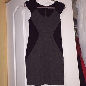 Express black and grey mini dress